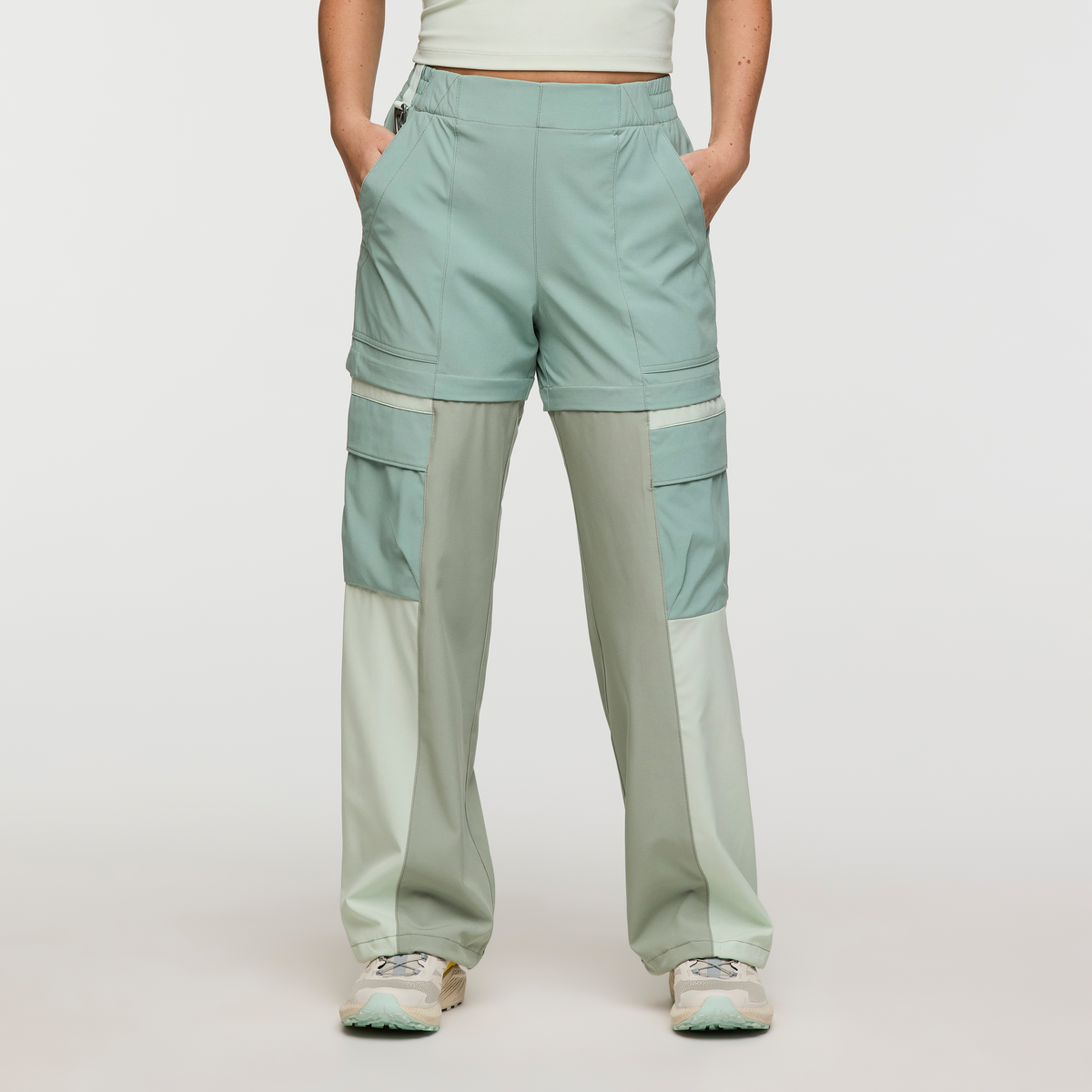 Losdos Zip-Off Pant - Women's, Silver Leaf/Brush, Model Caitlyn