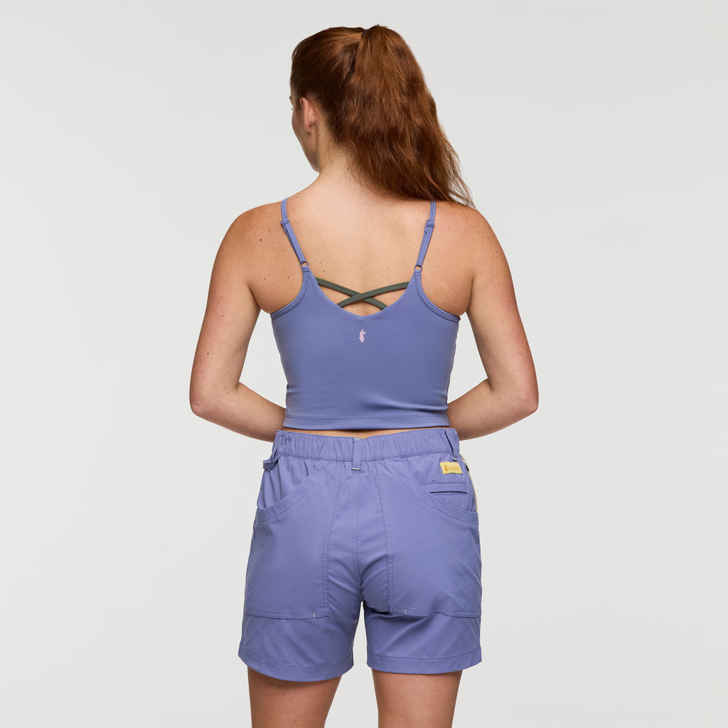 Muevo Scoop Tank - Women's, Blue Smoke, Model Caitlyn