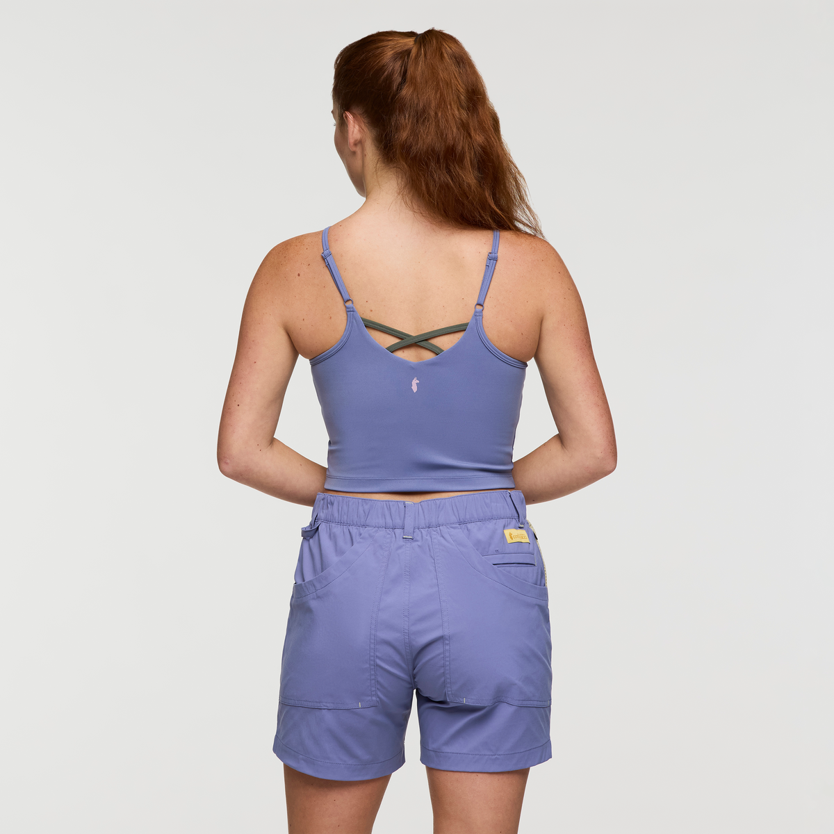 Muevo Scoop Tank - Women's, Blue Smoke, Model Caitlyn