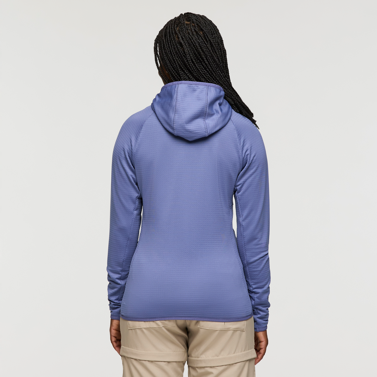 Otero Fleece Full-Zip Hooded Jacket - Women's, Blue Smoke, Model Nadine