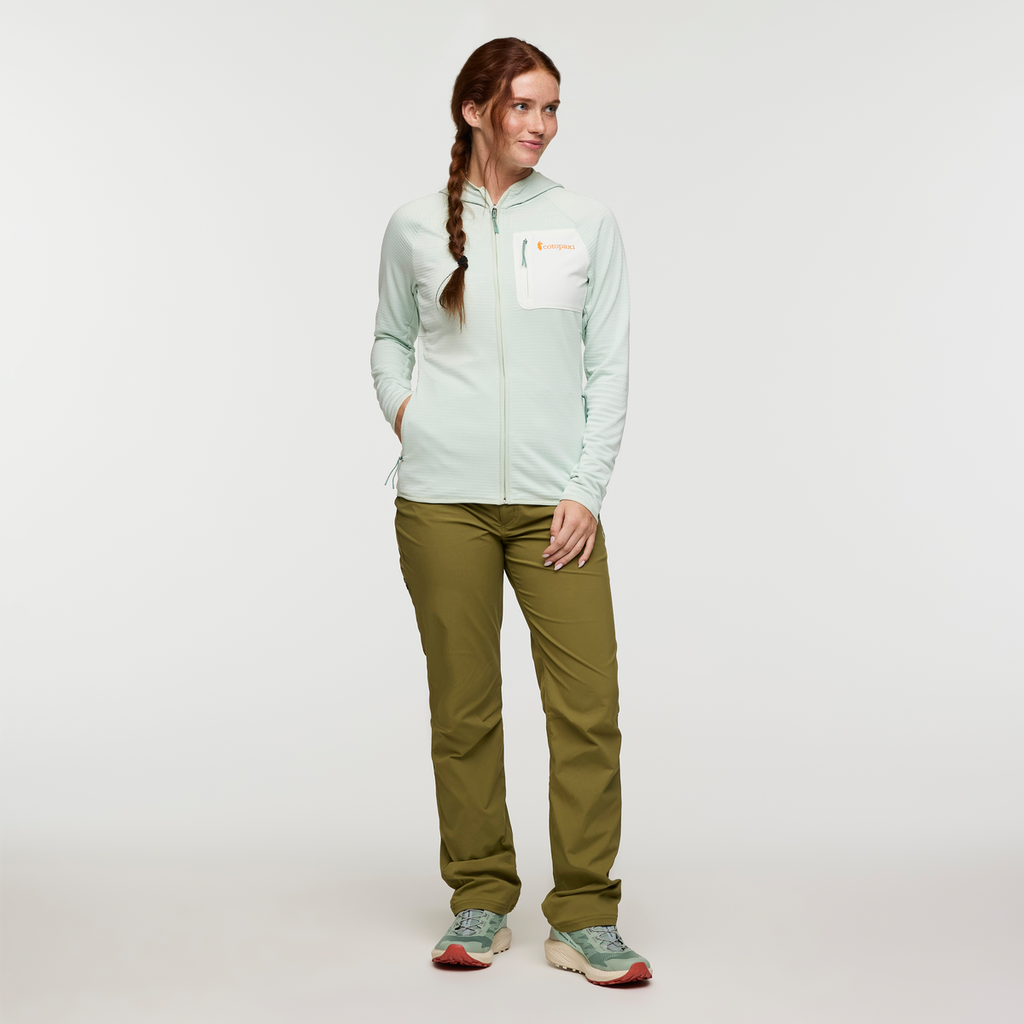 Otero Fleece Full-Zip Hooded Jacket - Women's, Foam, Model Caitlyn
