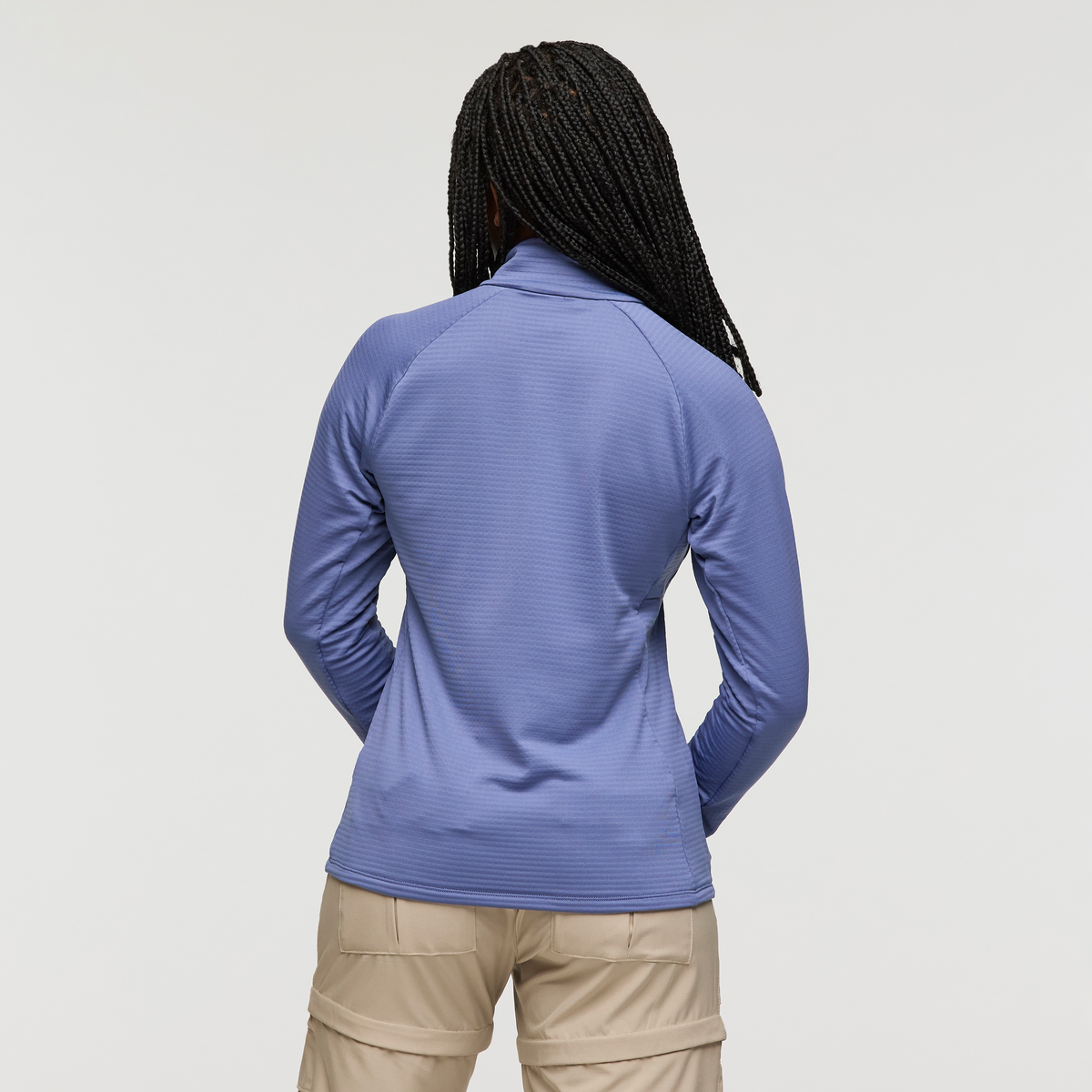 Otero Fleece Half-Zip Pullover - Women's, Blue Smoke, Model Nadine