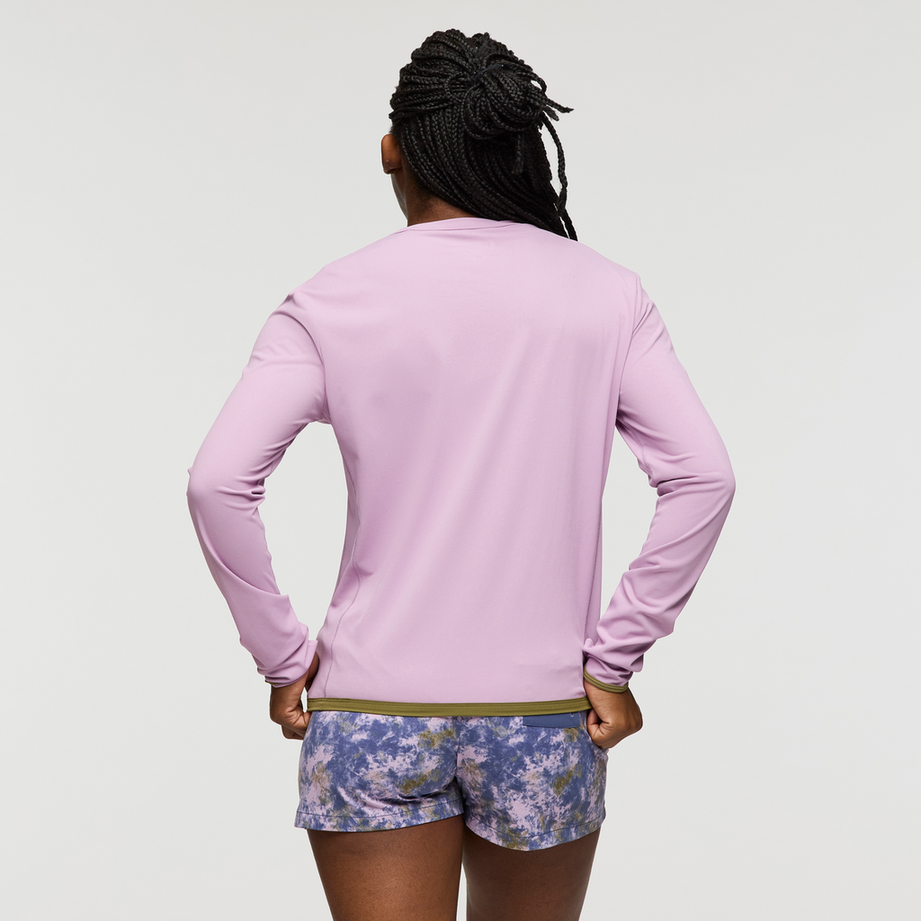 Sombra Long-Sleeve Sun Shirt, Antique, Model Nadine