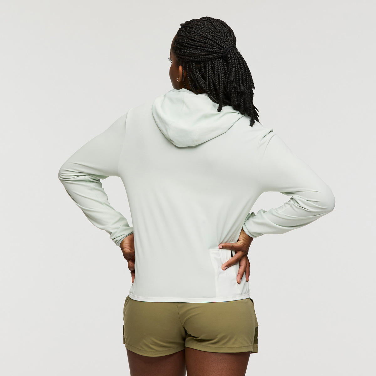 Sombra Sun Hoodie - Women's, Foam, Model Nadine