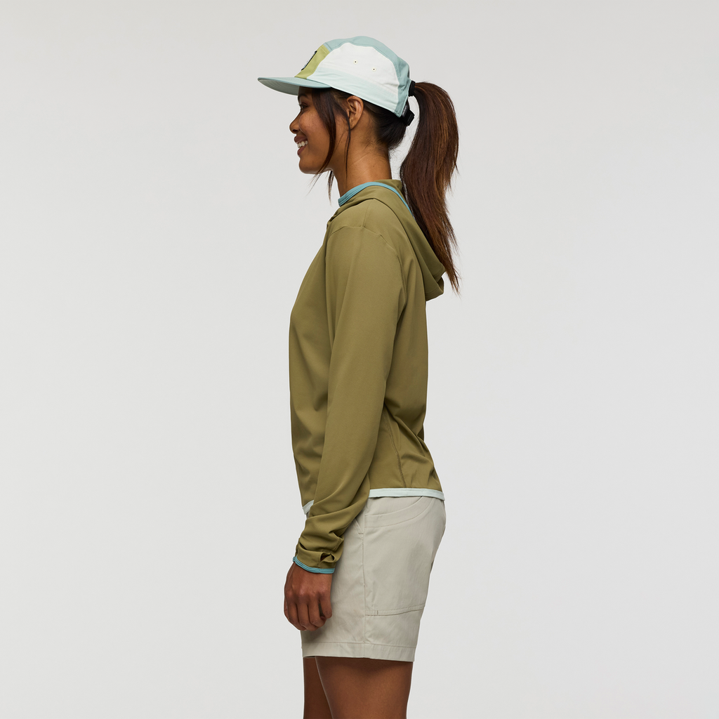 Sombra Sun Hoodie - Women's, Moss, Model Nadine