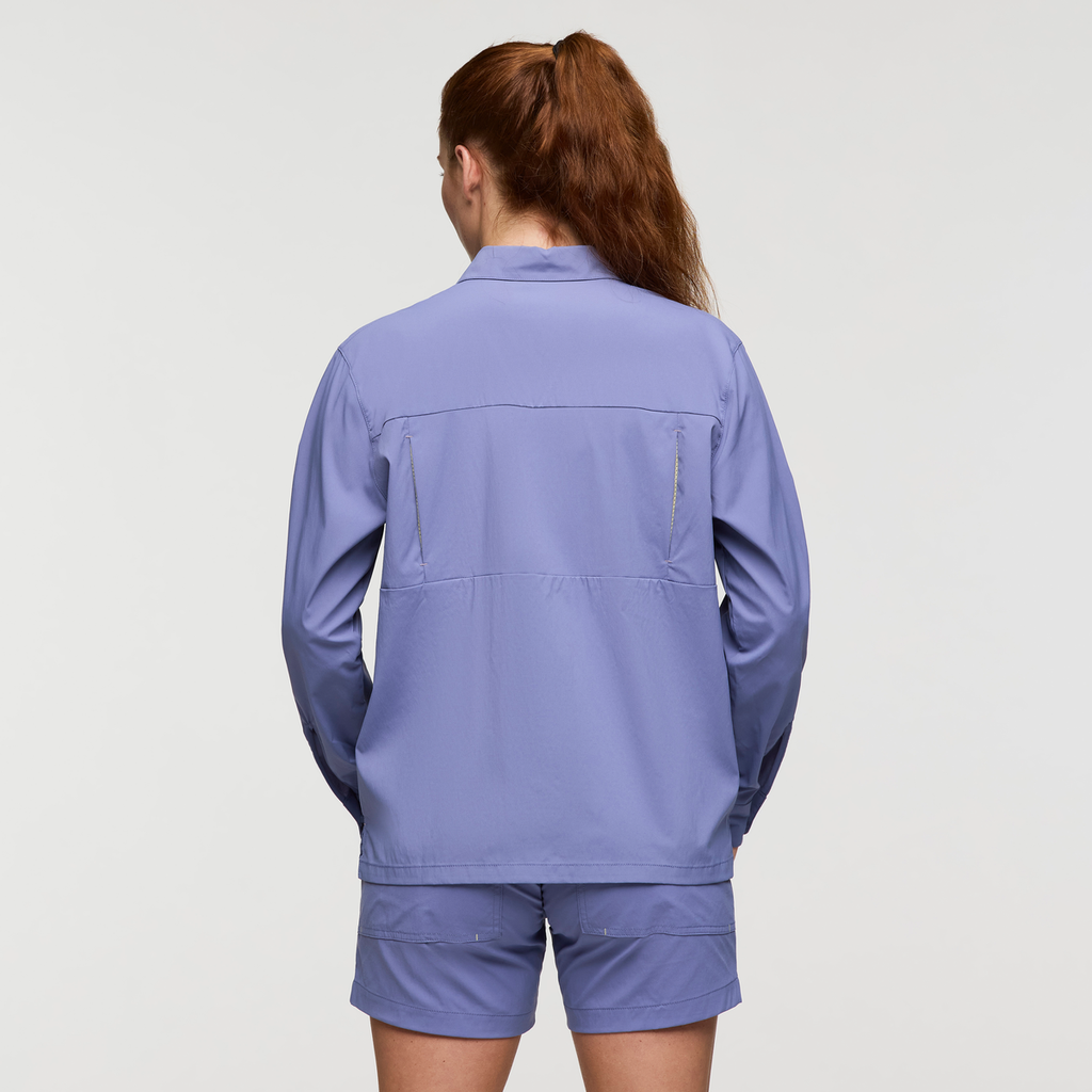 Sumaco Long-Sleeve Shirt - Women's, Blue Smoke, Model Caitlyn