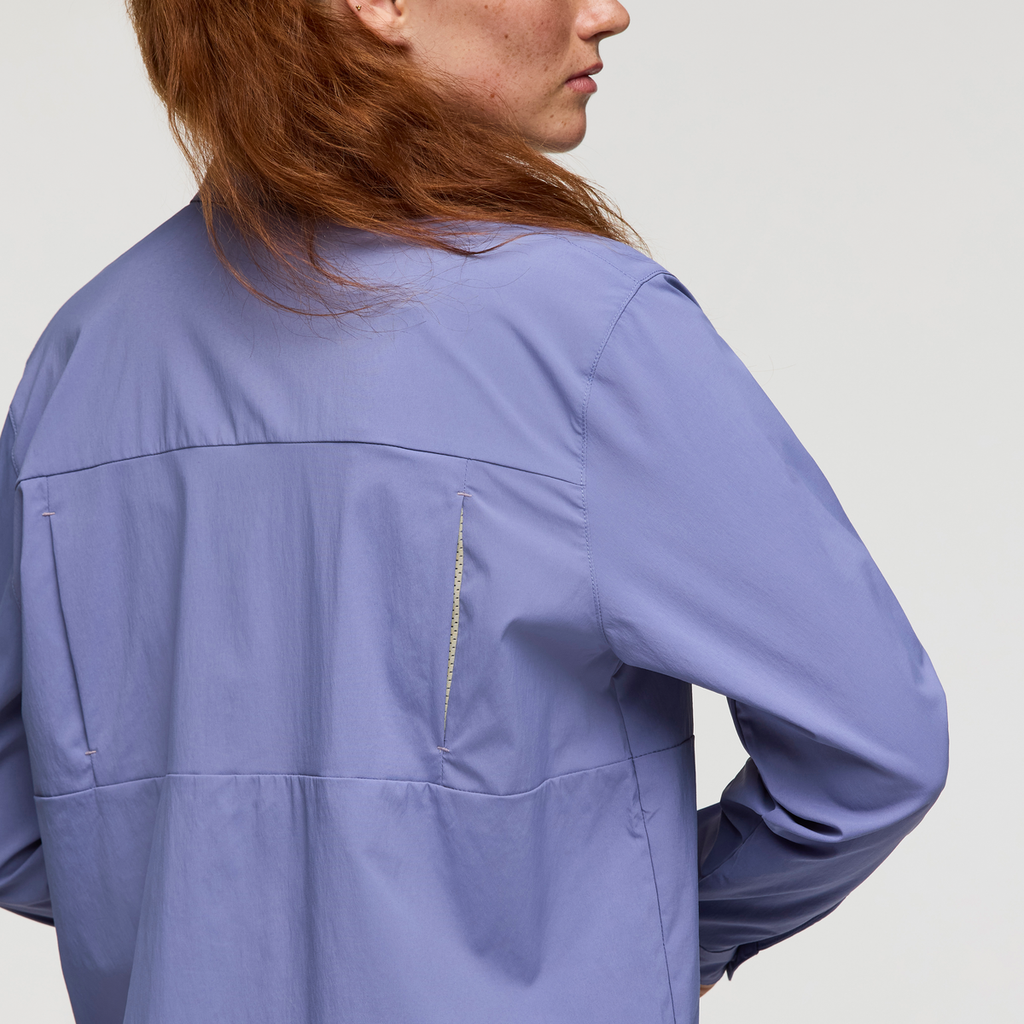 Sumaco Long-Sleeve Shirt - Women's, Blue Smoke, Model Caitlyn
