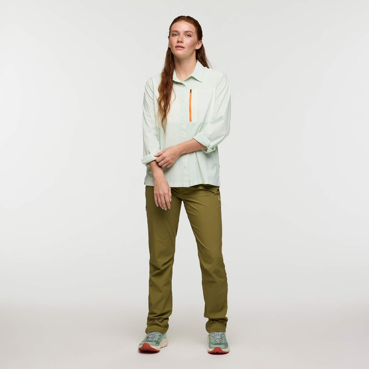 Sumaco Long-Sleeve Shirt - Women's, Foam/Dew, Model Caitlyn