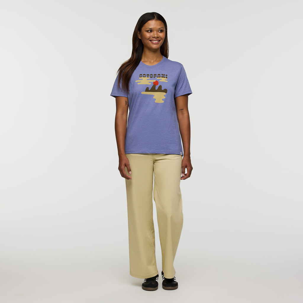 Sunrise Lake T-Shirt - Women's, Blue Smoke, Model Jade