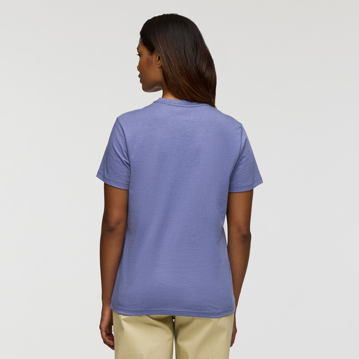 Sunrise Lake T-Shirt - Women's, Blue Smoke, Model Jade
