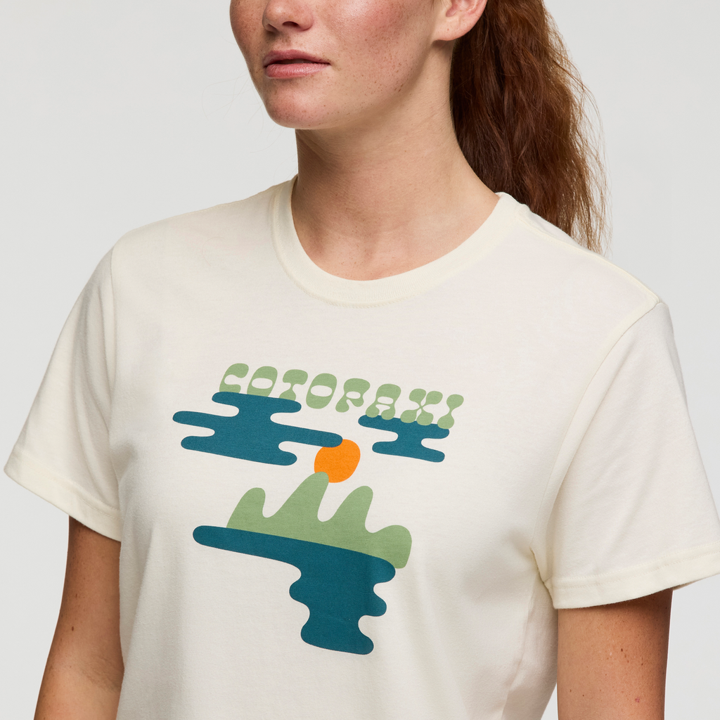 Sunrise Lake T-Shirt - Women's, Bone, Model Caitlyn