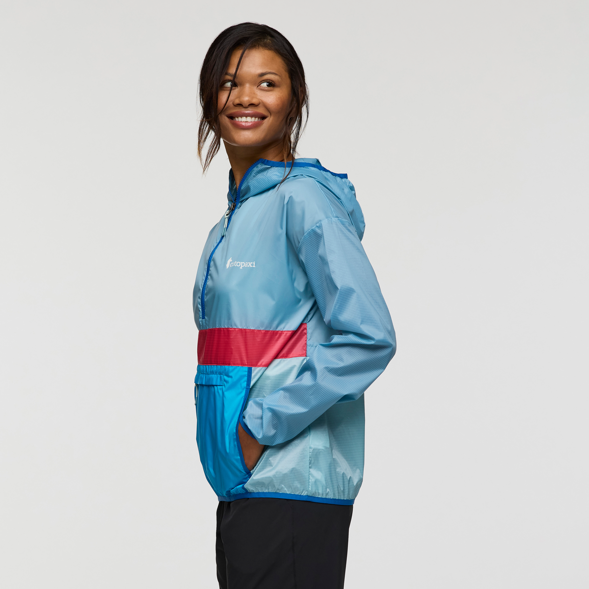Teca Half-Zip Windbreaker - Women's, Bubble Bath, Model Jade