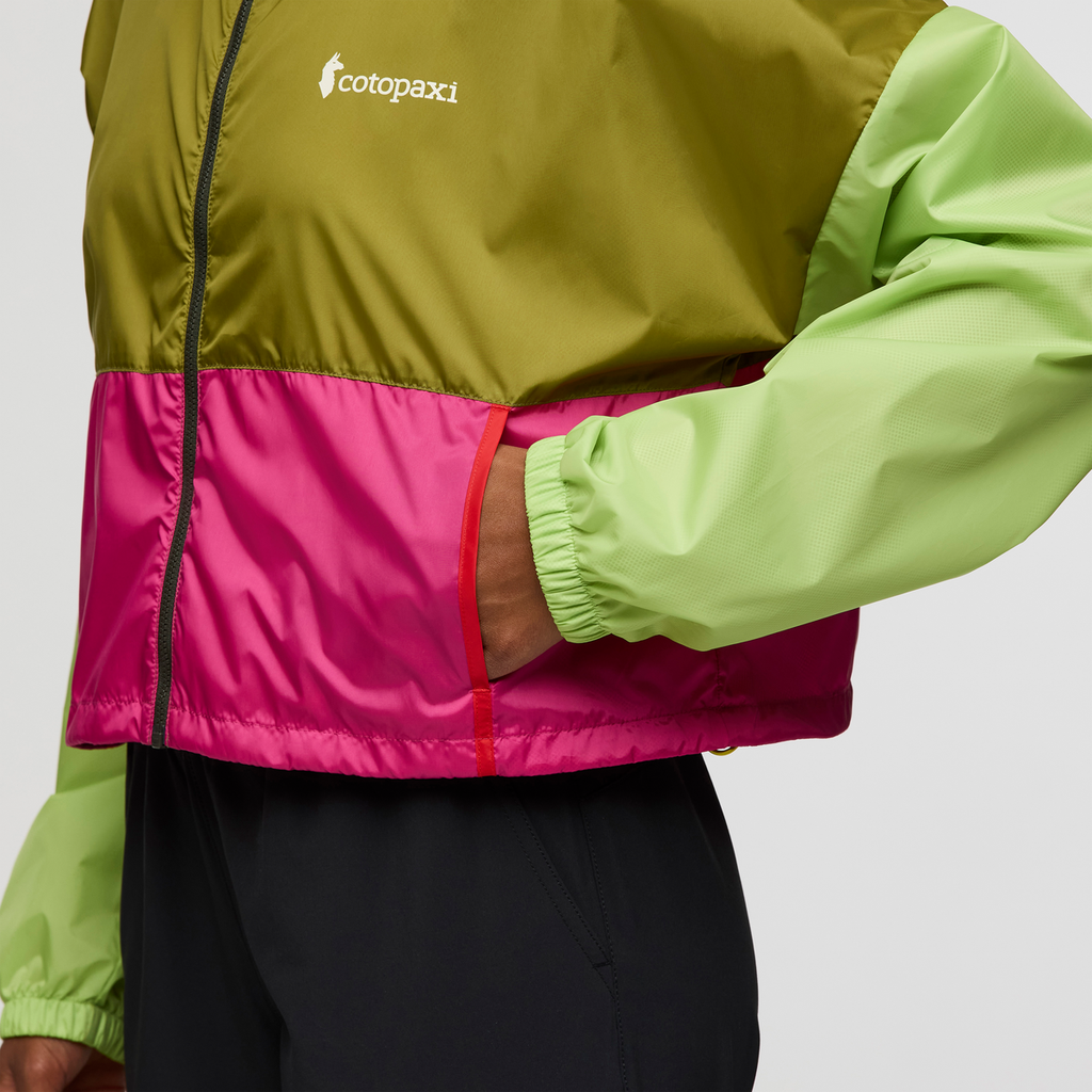 Teca Crop Jacket - Women's, Green Juice, Model Jade