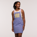 Tolima Overall Dress - Women's, Blue Smoke, Model Nadine