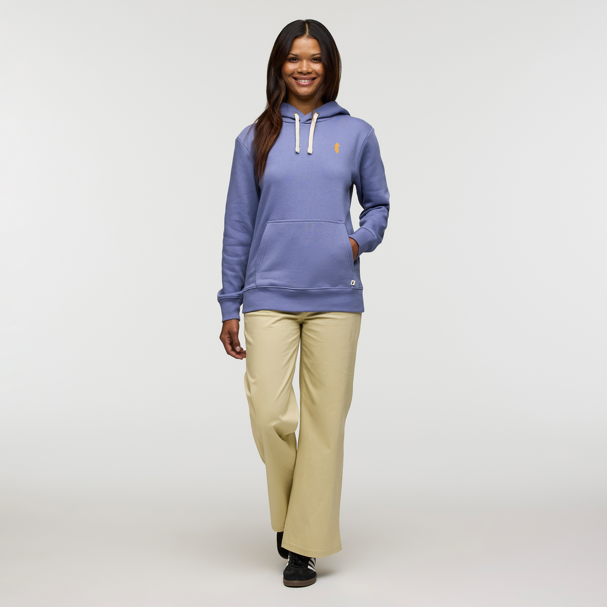 Up and Up Pullover Hoodie - Women's, Blue Smoke, Model Jade