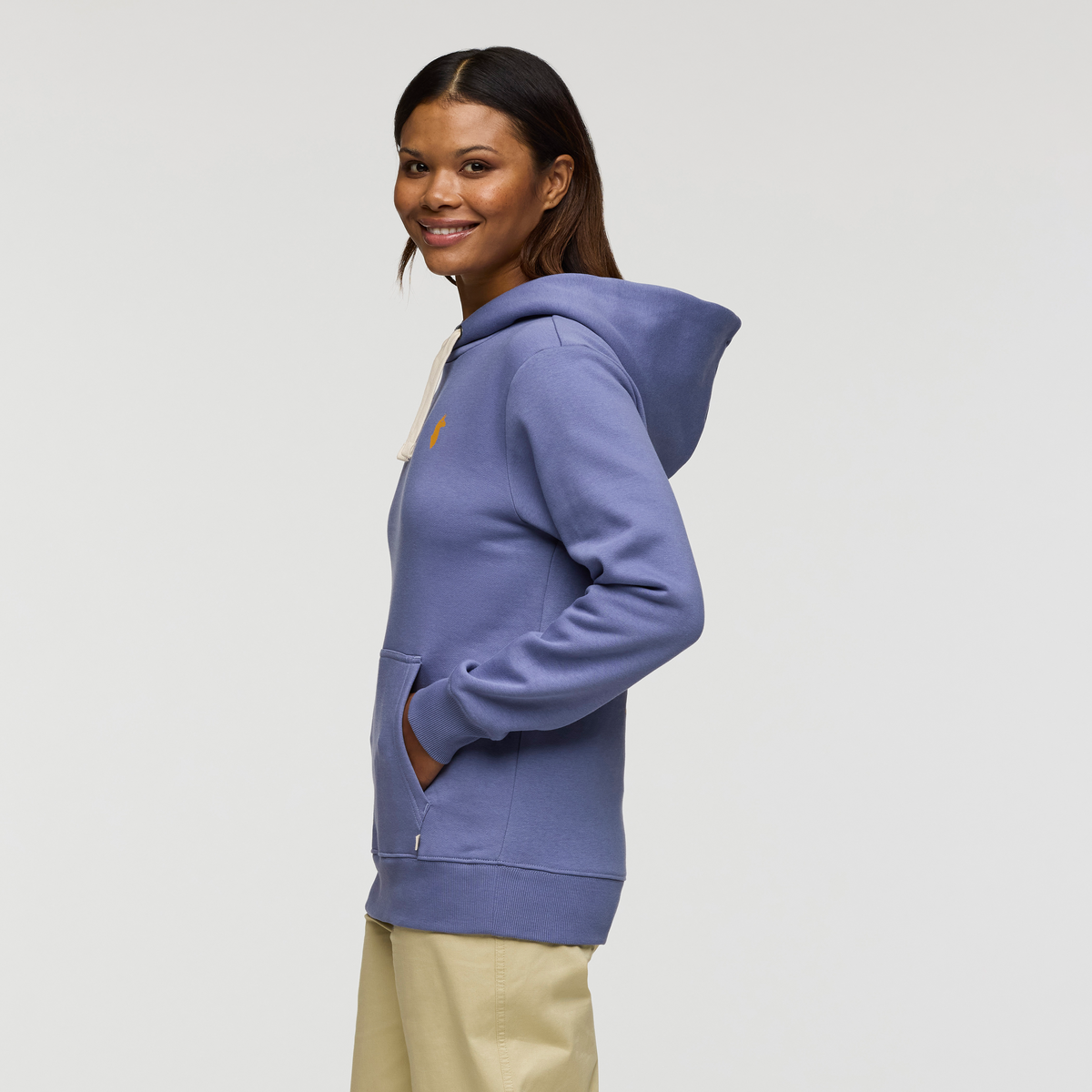 Up and Up Pullover Hoodie - Women's, Blue Smoke, Model Jade