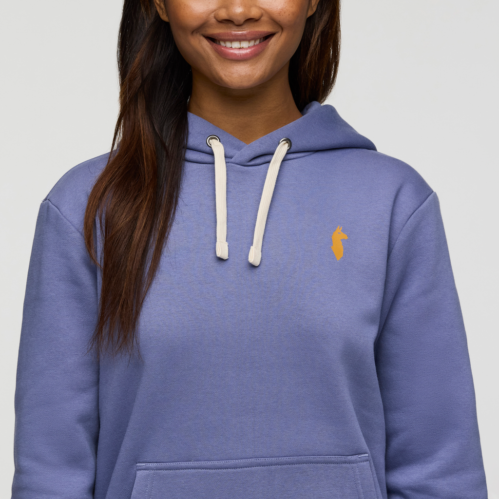 Up and Up Pullover Hoodie - Women's, Blue Smoke, Model Jade
