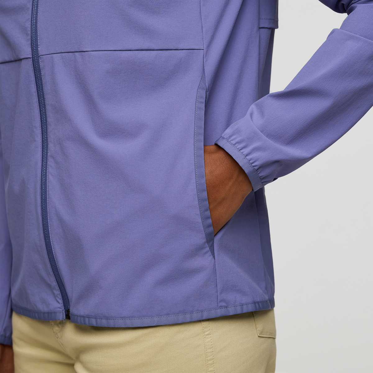 Vuelta Performance Windbreaker Jacket - Women's, Blue Smoke, Model Jade