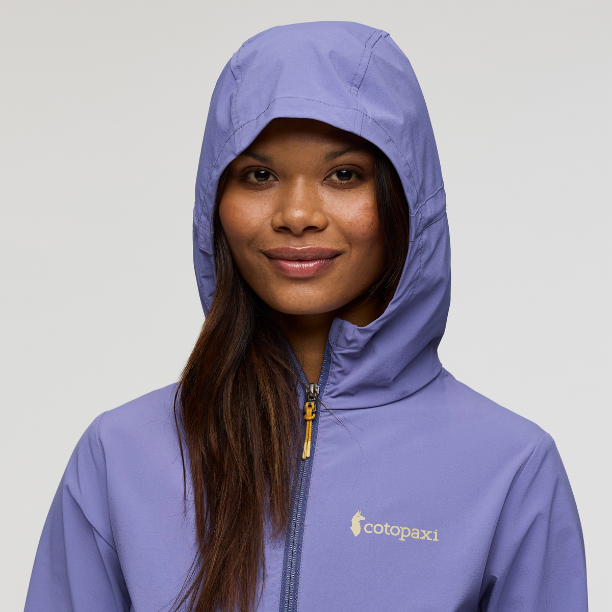 Vuelta Performance Windbreaker Jacket - Women's, Blue Smoke, Model Jade