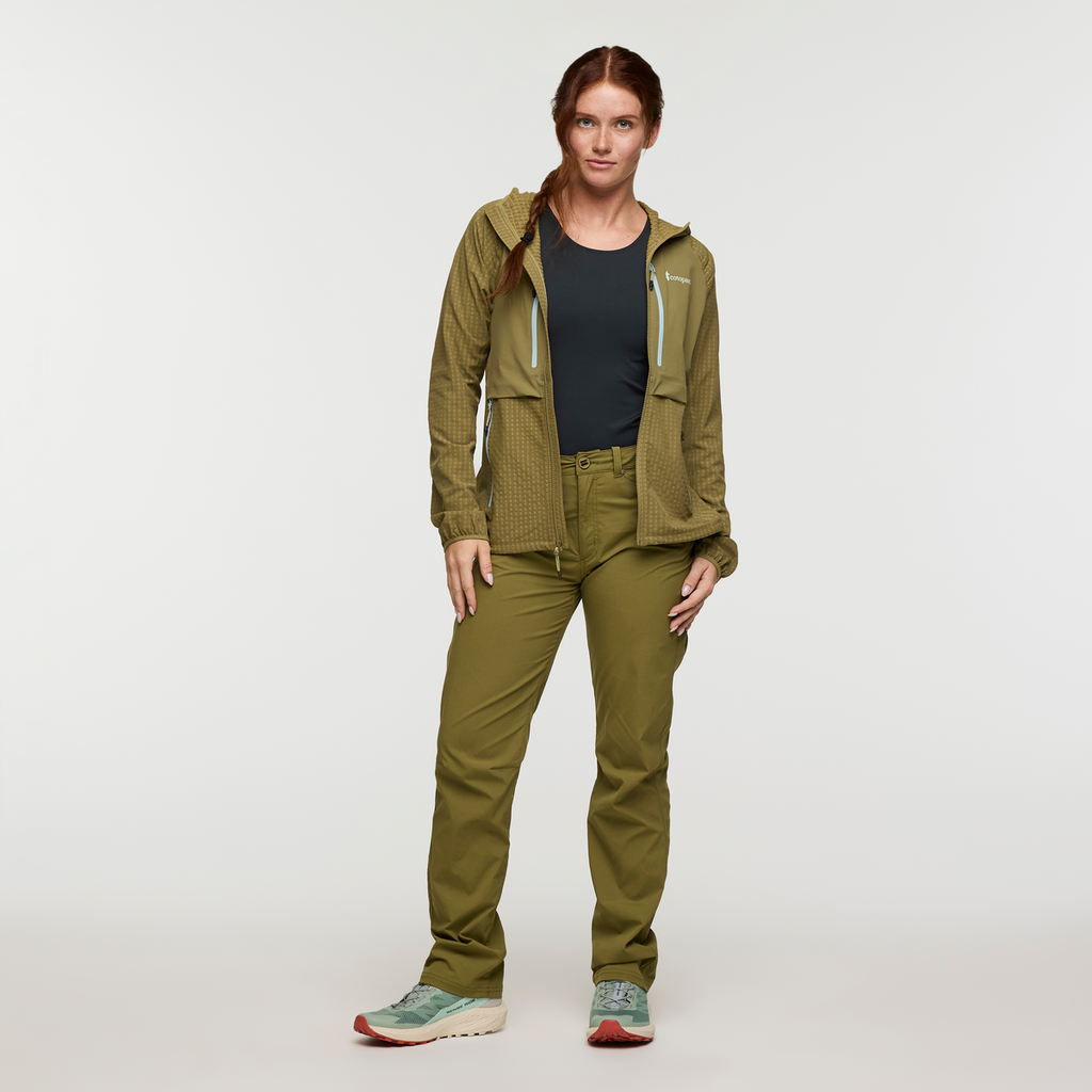 Yermo Hooded Jacket - Women's, Moss, Model Caitlyn