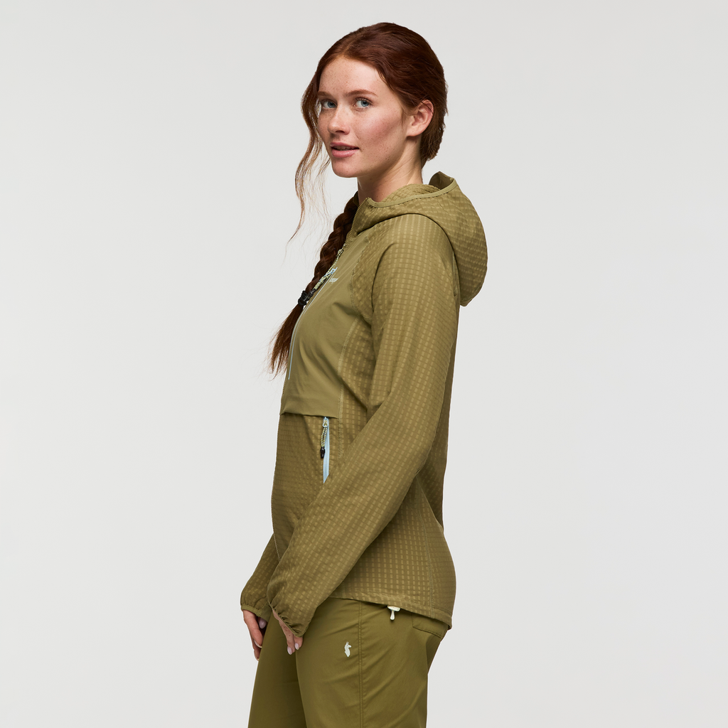 Yermo Hooded Jacket - Women's, Moss, Model Caitlyn