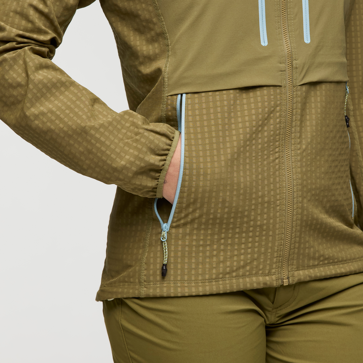 Yermo Hooded Jacket - Women's, Moss, Model Caitlyn