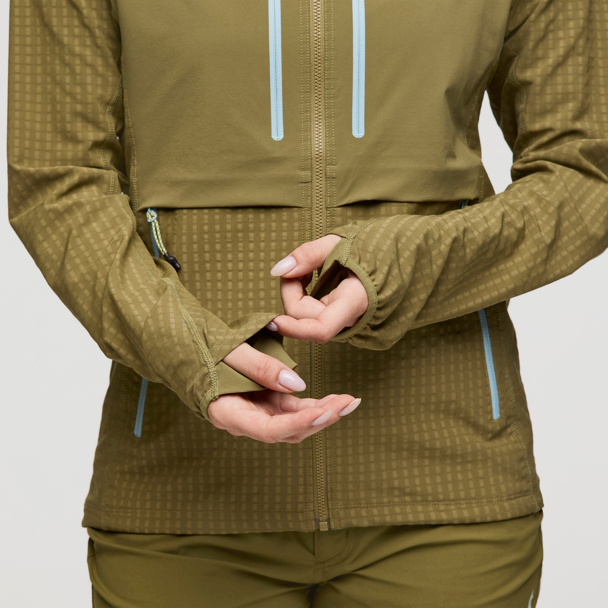 Yermo Hooded Jacket - Women's, Moss, Model Caitlyn