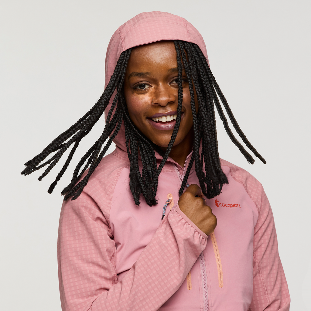 Yermo Hooded Jacket - Women's, Rose, Model Nadine