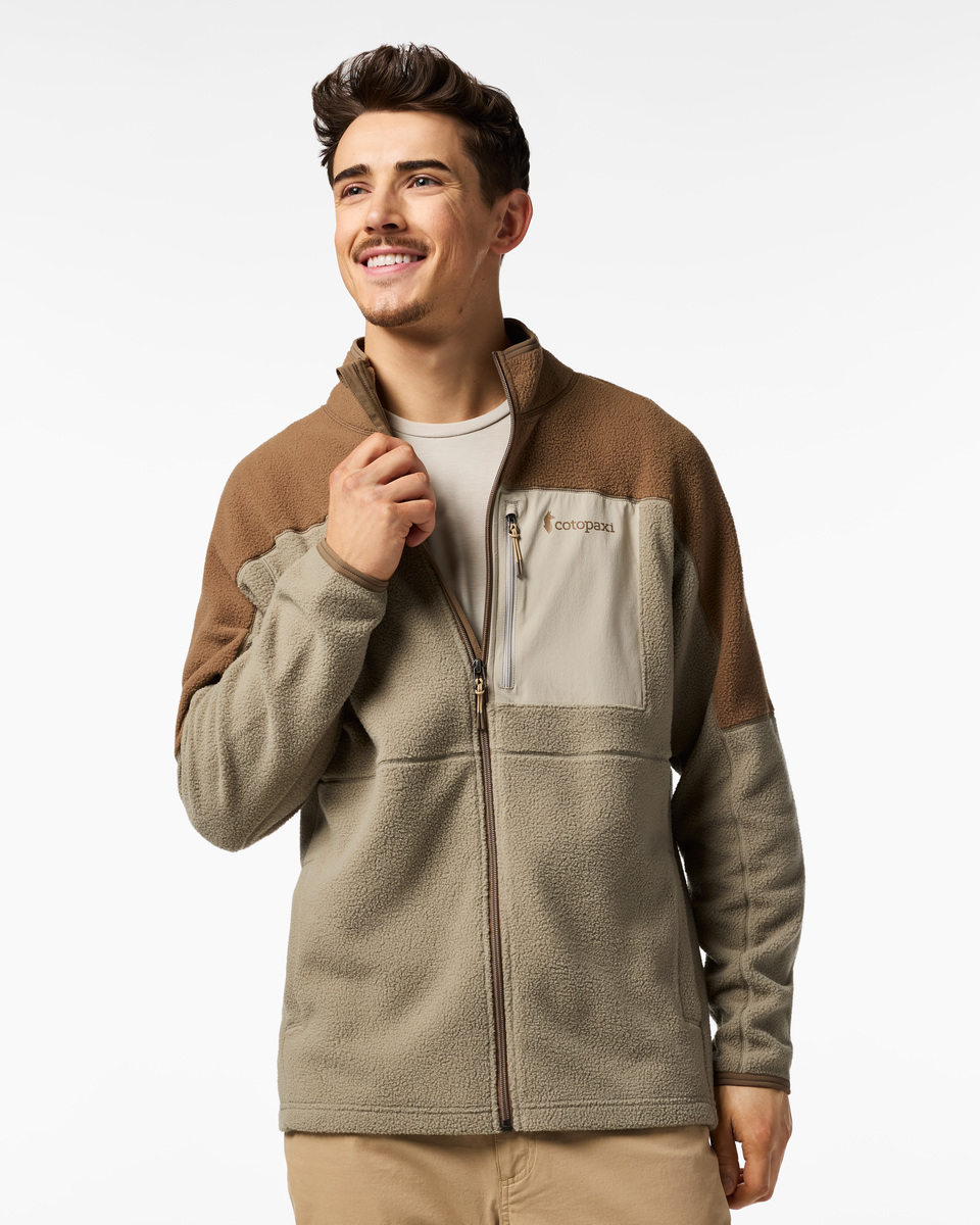 Abrazo Fleece Full-Zip Jacket - Men's, Dune/Stone, Model Kellan