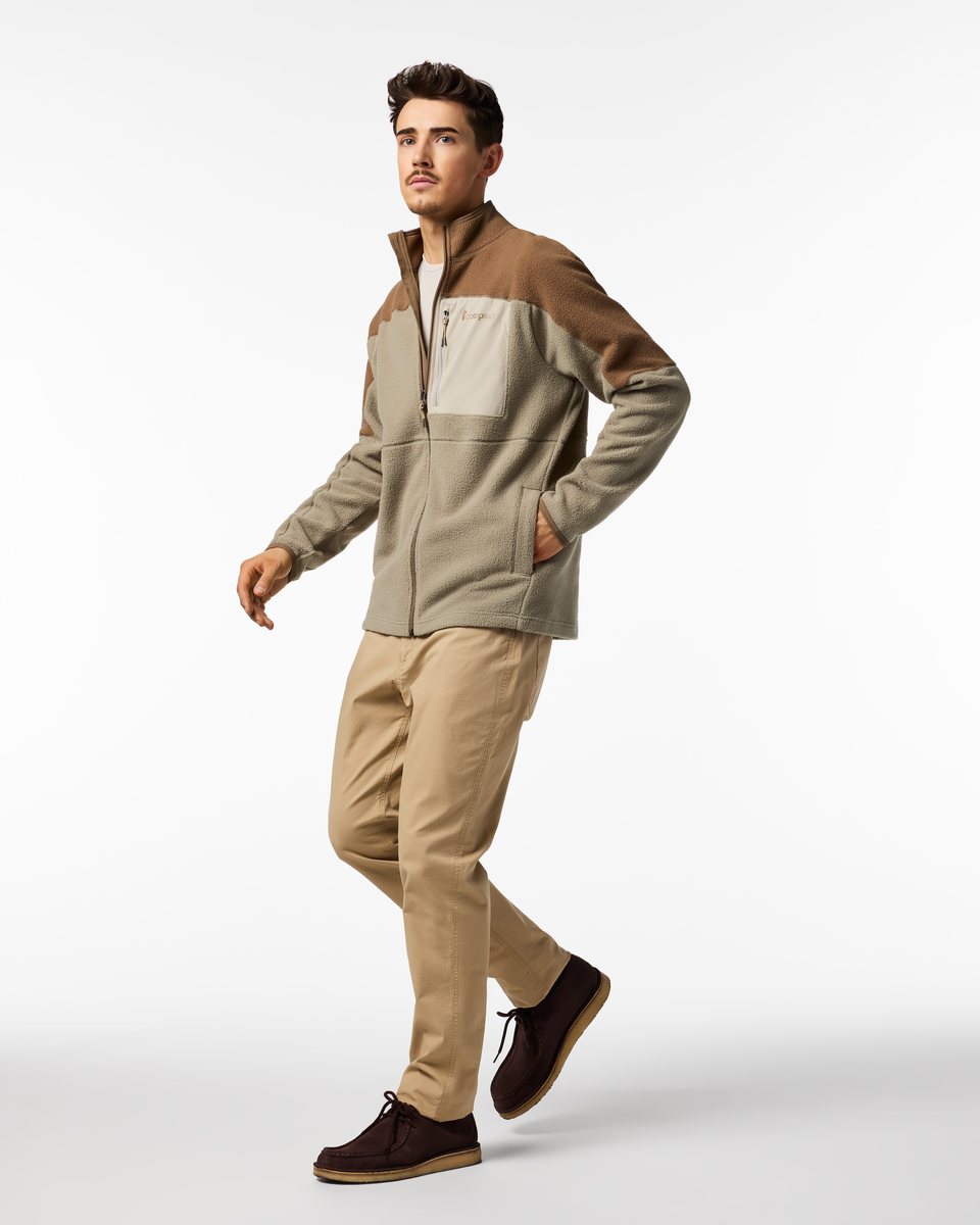 Abrazo Fleece Full-Zip Jacket - Men's, Dune/Stone, Model Kellan