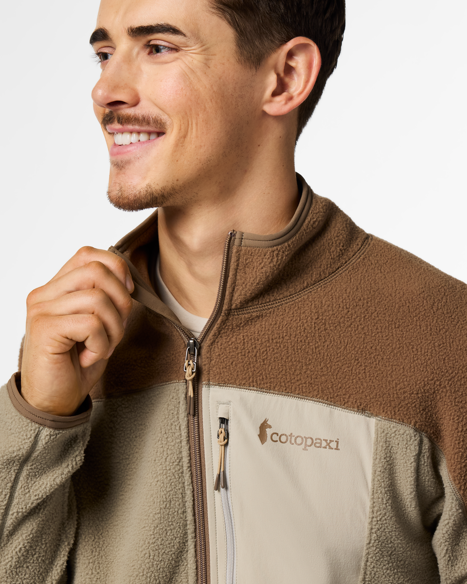 Abrazo Fleece Full-Zip Jacket - Men's, Dune/Stone, Model Kellan