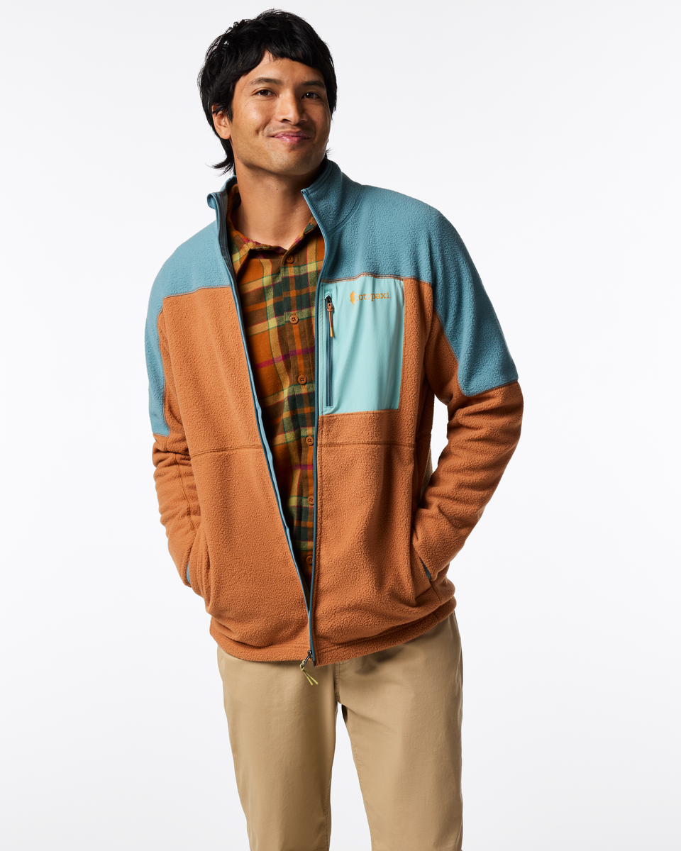 Abrazo Fleece Full-Zip Jacket - Men's, Everglade/Whiskey, Model Christian