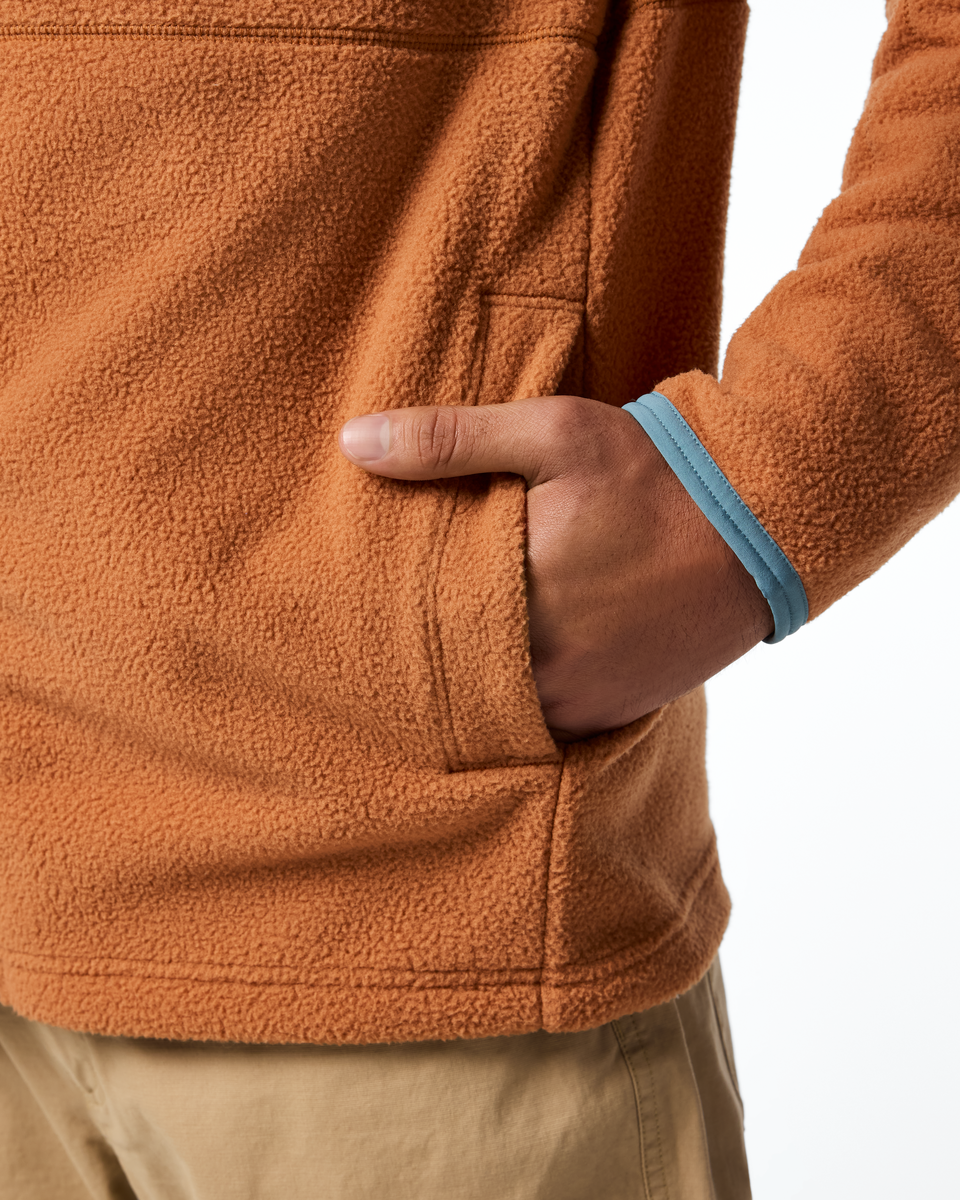 Abrazo Fleece Full-Zip Jacket - Men's, Everglade/Whiskey, Model Christian