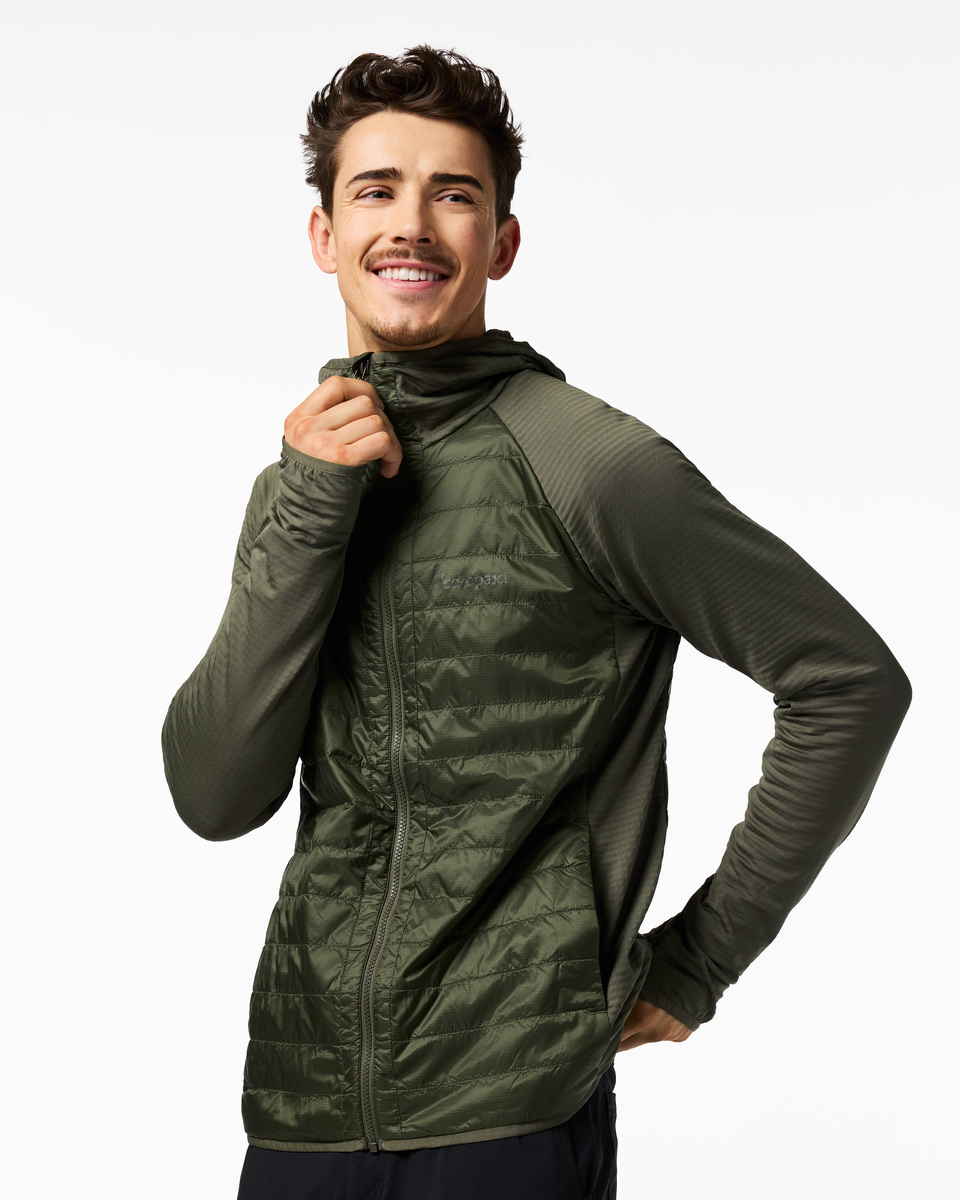 Capa Hybrid Insulated Hooded Jacket - Men's, Fatigue, Model Kellan