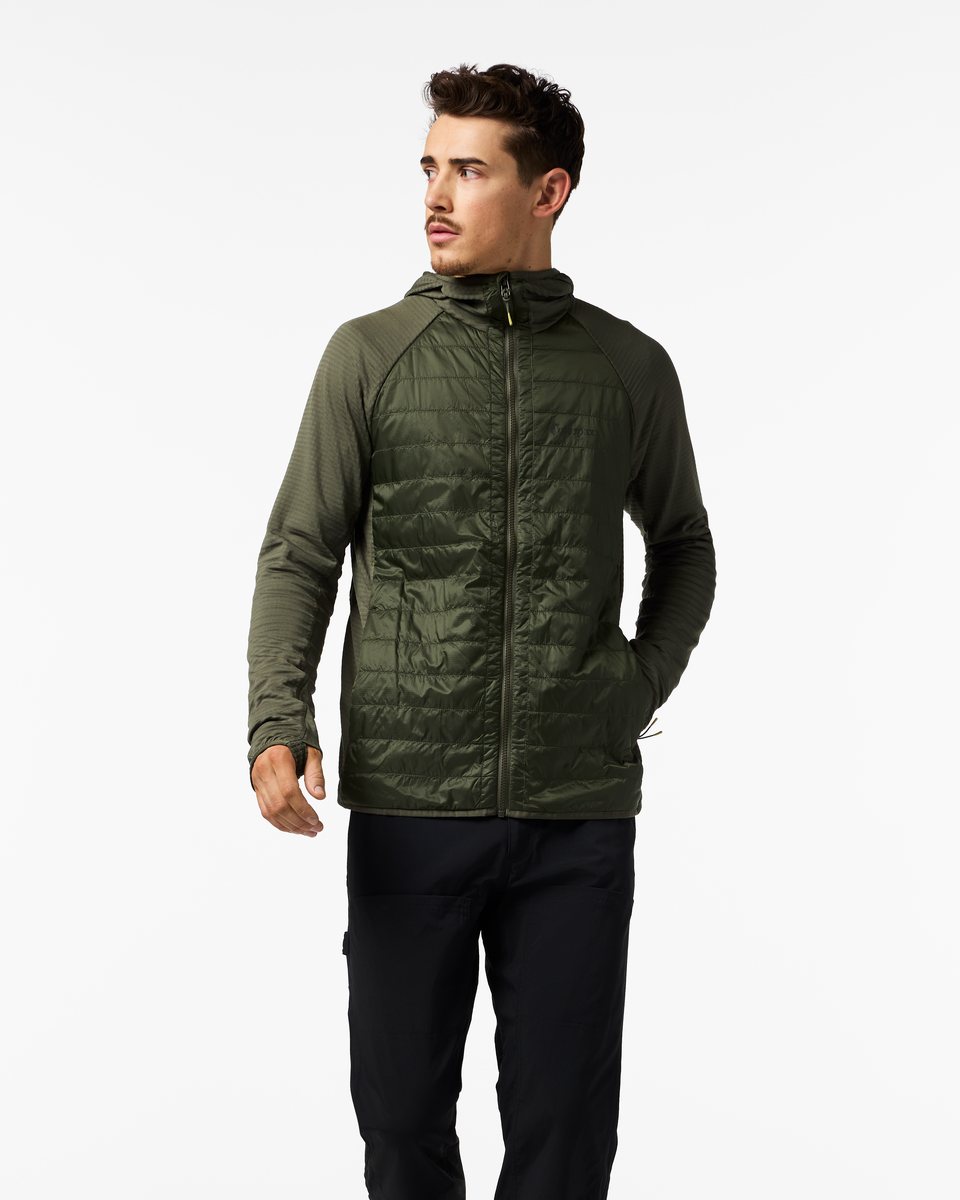 Capa Hybrid Insulated Hooded Jacket - Men's, Fatigue, Model Kellan