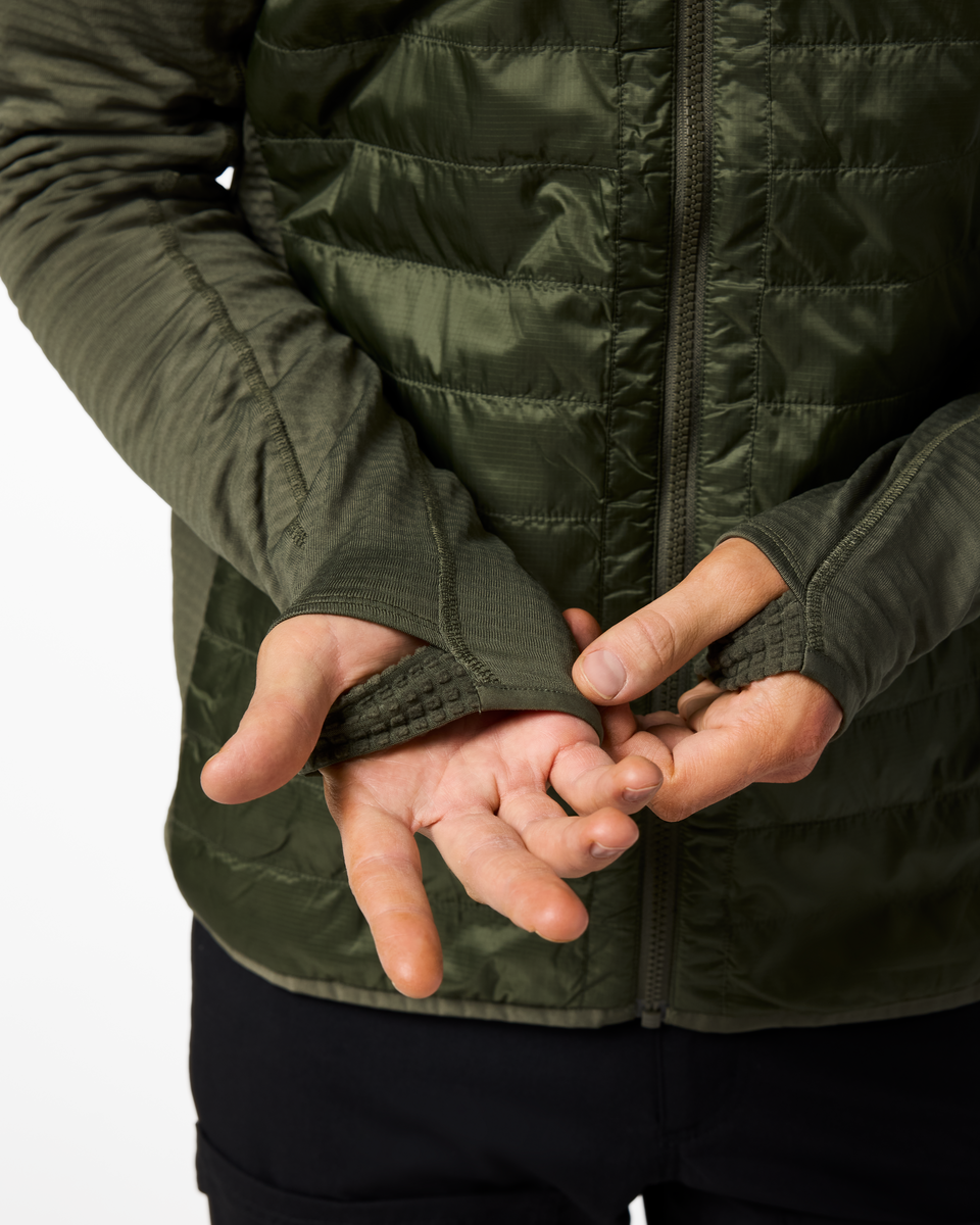 Capa Hybrid Insulated Hooded Jacket - Men's, Fatigue, Model Kellan