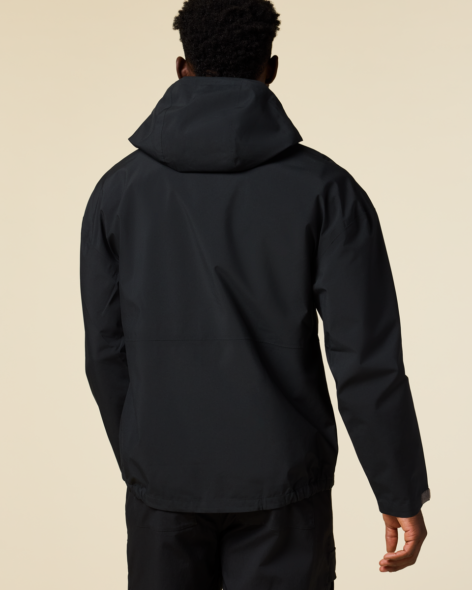 Cielo Rain Jacket - Men's, All Black, Model Kirk