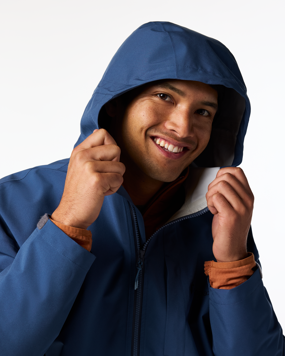 Cielo Rain Jacket - Men's, Deep Sea, Model Christian