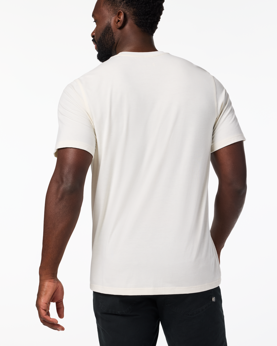 Empaca Crew T-Shirt - Men's, Bone, Model Kirk