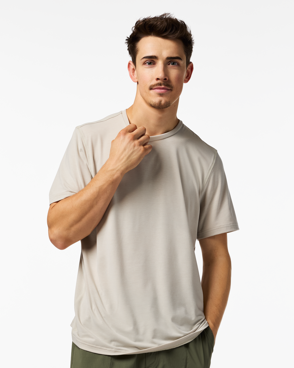 Empaca Crew T-Shirt - Men's, Mineral, Model Kellan