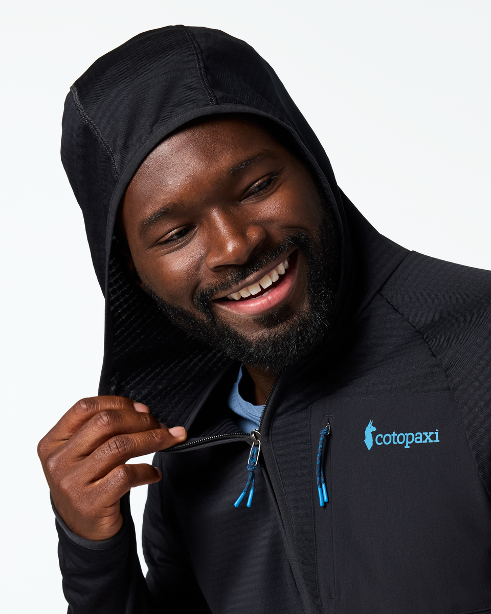 Otero Fleece Full-Zip Hooded Jacket - Men's, Cotopaxi Black, Model Kirk