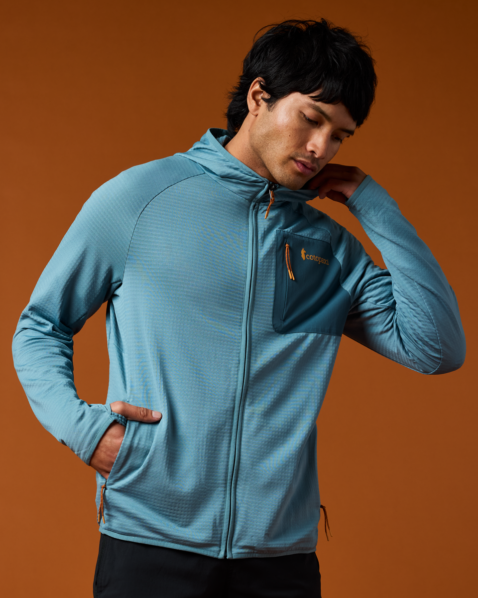 Otero Fleece Full-Zip Hooded Jacket - Men's, Everglade, Model Christian