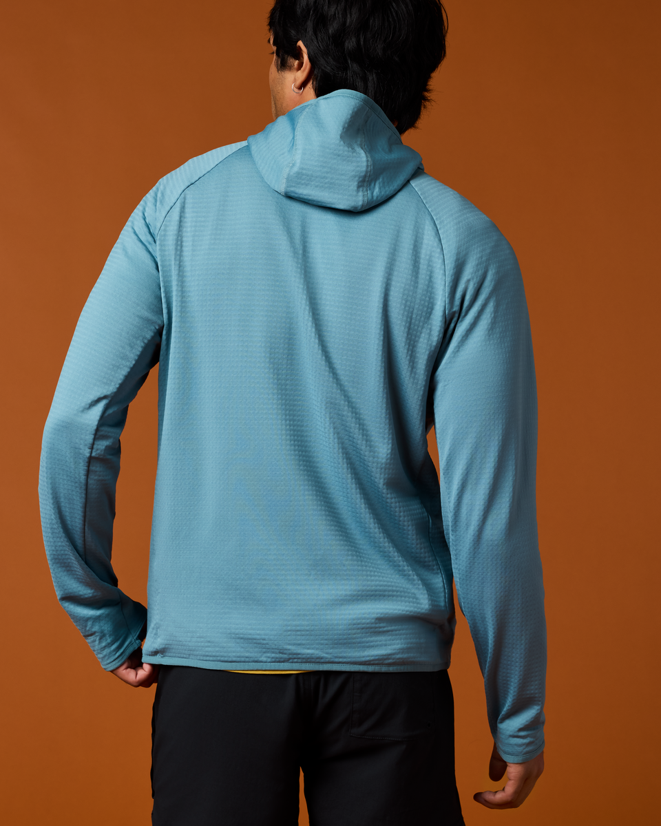 Otero Fleece Full-Zip Hooded Jacket - Men's, Everglade, Model Christian