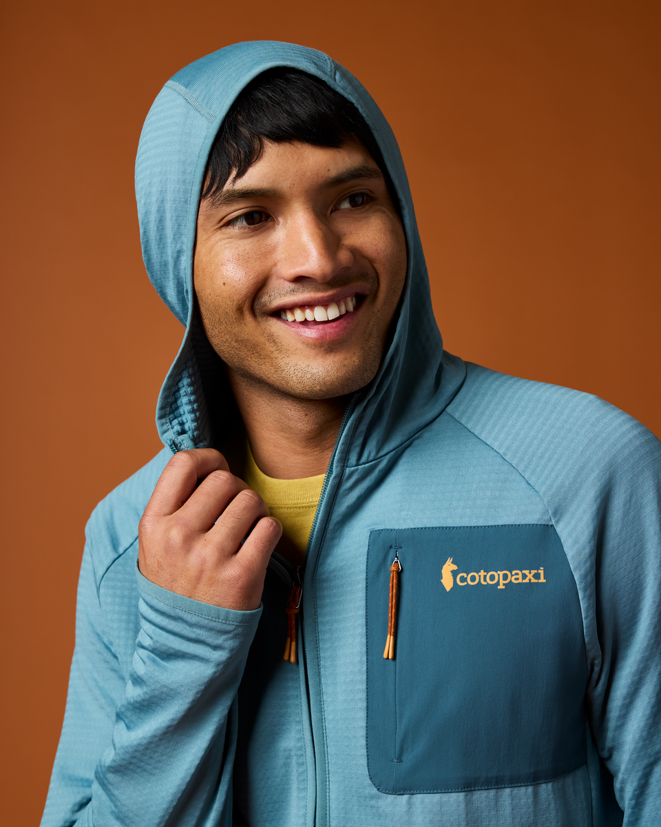 Otero Fleece Full-Zip Hooded Jacket - Men's, Everglade, Model Christian