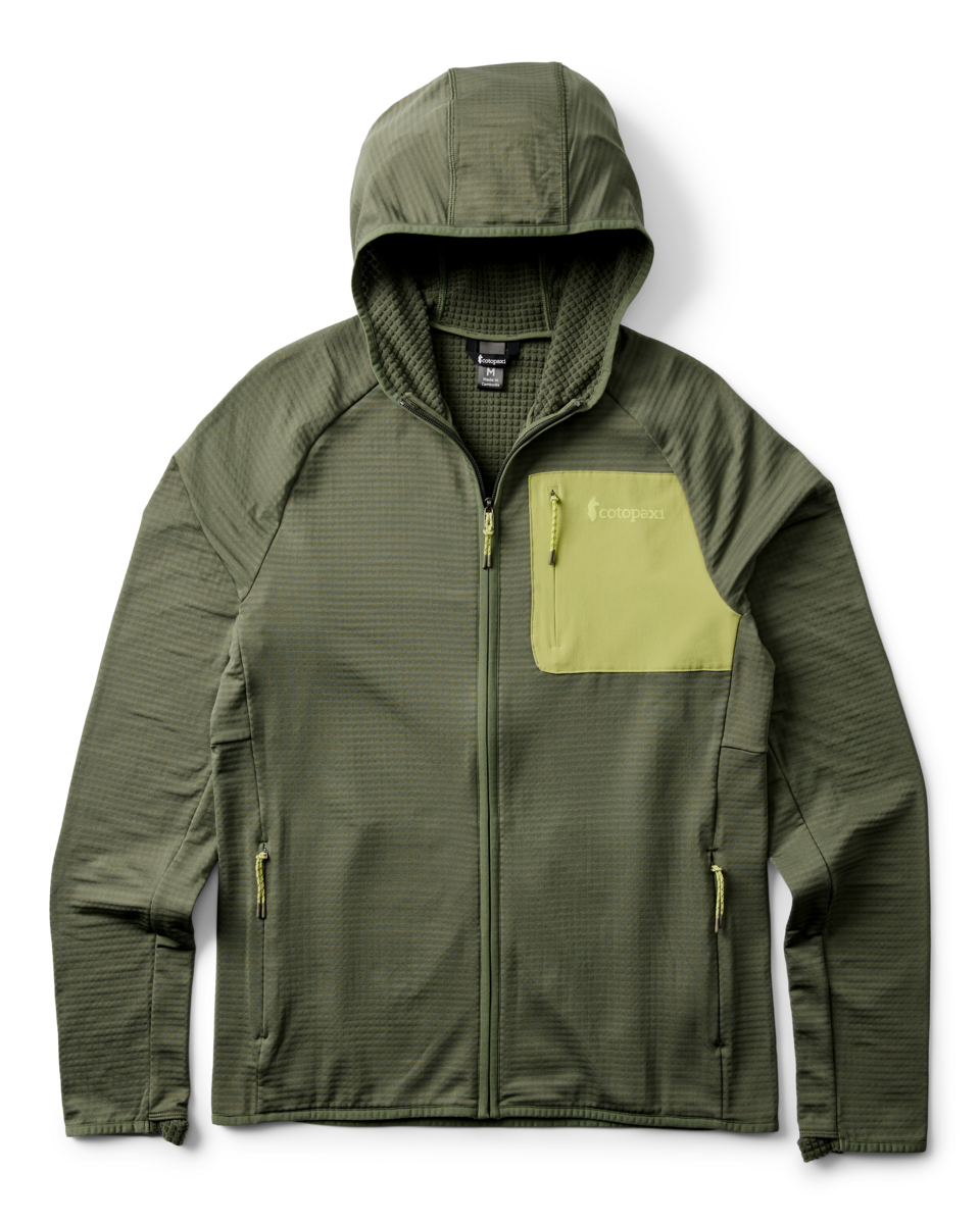 Otero Fleece Full-Zip Hooded Jacket - Men's, Fatigue