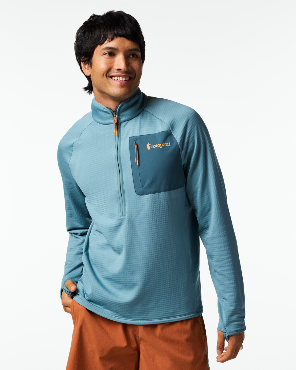 Otero Fleece Half-Zip Pullover - Men's, Everglade, Model Christian