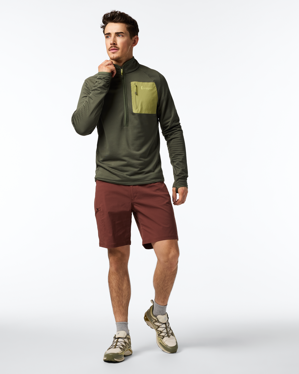 Otero Fleece Half-Zip Pullover - Men's, Fatigue, Model Kellan