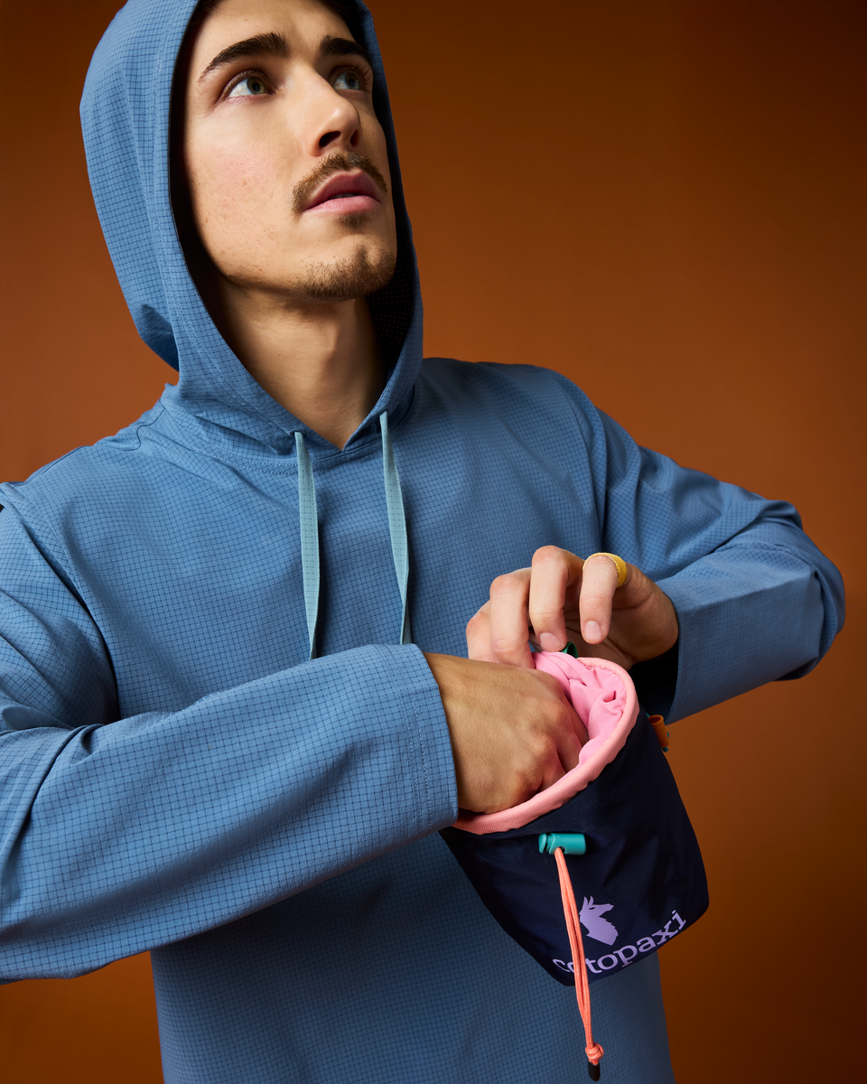 Pulso Tech Hoodie - Men's, Steel Blue, Model Kellan
