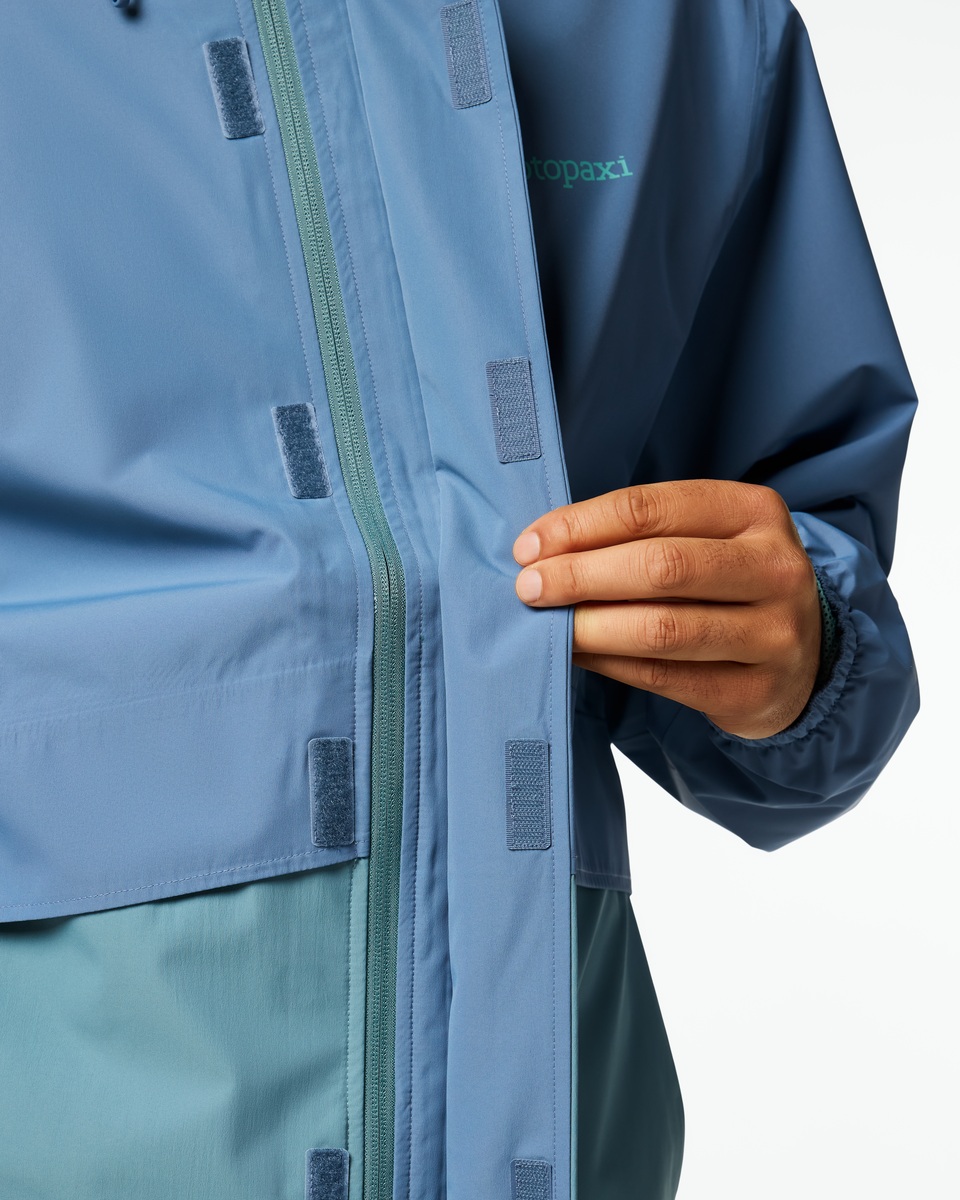 Rayu Rain Jacket - Men's, Steel Blue/Everglade