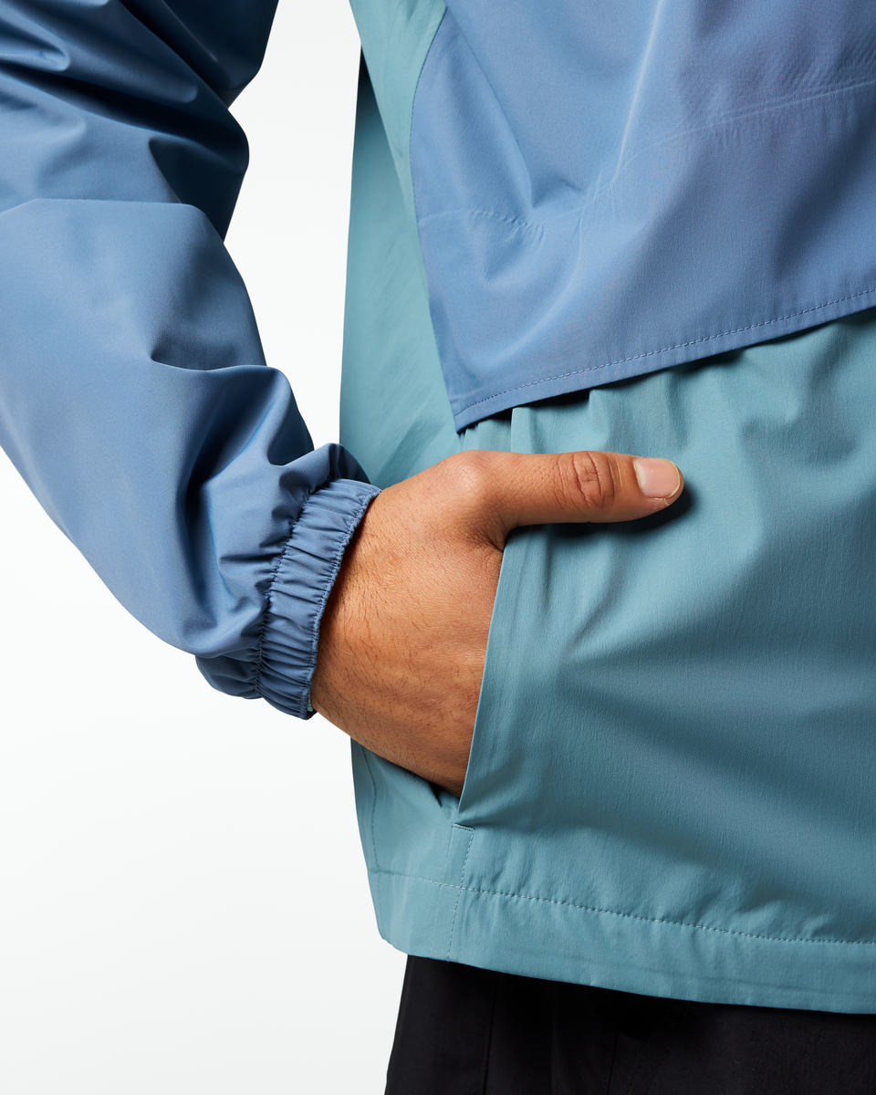 Rayu Rain Jacket - Men's, Steel Blue/Everglade